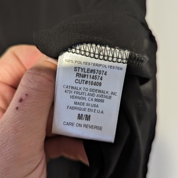 Pleione Black Sheer Blouse Women's Top - Picture 5 of 5